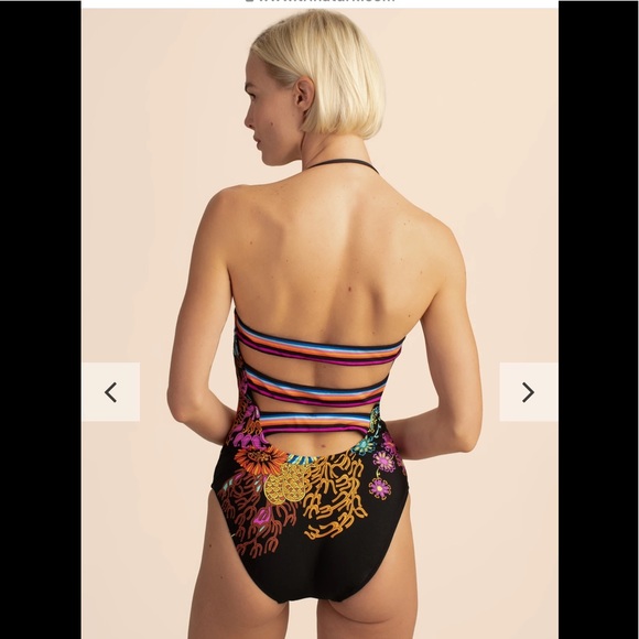 🆕🌸NWT Trina Turk ELECTRIC REEF BANDEAU ONE PIECE - Picture 4 of 15